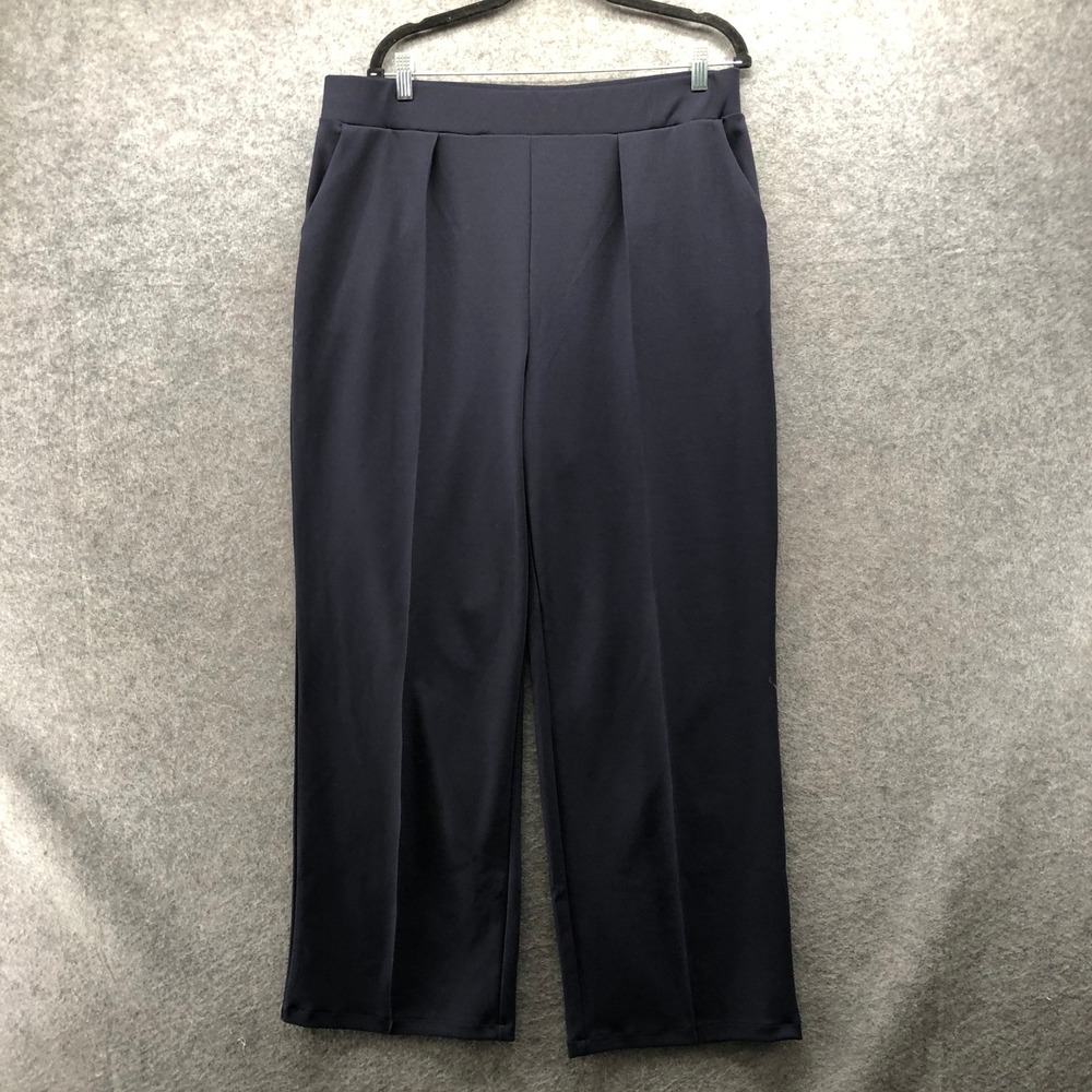 H&M Navy Straight-Leg Trousers